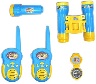 PAW Patrol walkie talkies/verrekijker/kompas voor kinderen Blauw