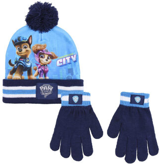 PAW Patrol winter set blauw voor kinderen met muts en handschoenen