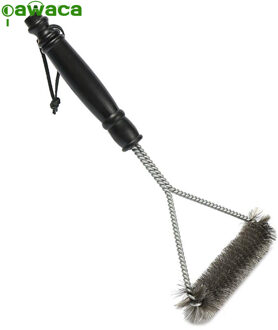 Pawaca Grill BBQ Borstel 1 stks 12 inch Rvs non-stick Draad Borstelharen Cleaning Borstels met Handvat Barbecue koken Gereedschap