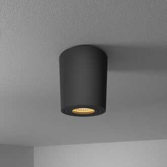 Paxton LED Opbouwspot - 4 Watt 345 lumen - 2700K warm wit - GU10 - Badkamer Opbouwspot - Kantelbaar - Dimbaar - IP65 Waterdicht - Rond - Voor binnen en buitengebruik - Zwart