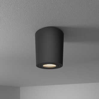 Paxton LED Opbouwspot - 4 Watt 345 Lumen - 4000K neutraal wit - GU10 - Badkamer Opbouwspot - Kantelbaar - Dimbaar - IP64 Waterdicht - Rond - Voor binnen en buitengebruik - Zwart