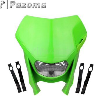 Pazoma Rode Supermoto Motocross Koplamp Dirt Bike Off Road Koplampen Voor Honda Cr Crm Crf 125 Fmx 400 250 400 450 groen