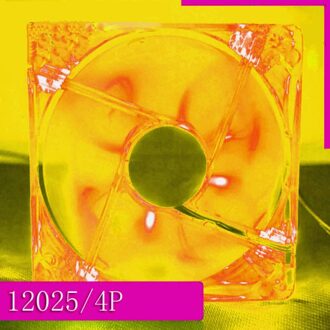 Pc Computer Cpu Fan 80Mm Cooling Fan Met Blauwe Led Licht 8Cm Stille DC12V Led Lichtgevende Chassis Molex 4D Plug Axiale Ventilator 120MM geel
