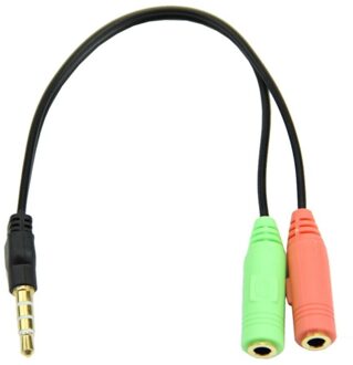 Pc Headset Aan Smartphone Adapter Dual 3.5Mm Man-vrouw Splitter Kabel