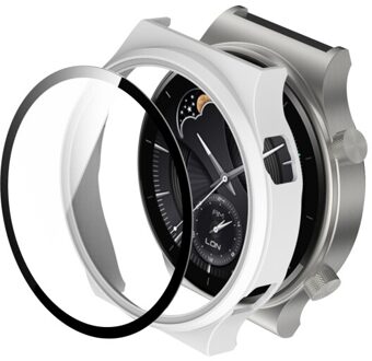 Pc Horloge Case Voor Huawei Horloge Gt 2 Pro Klassieke Beschermhoes Full Screen Protector Shell Voor Huawei GT2 Pro gevallen Edge Frame wit
