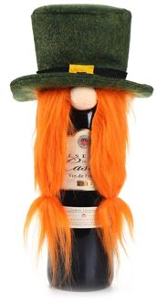 Pc Kerst Rode Wijn Fles Covers Bag Rudolph Faceless Pop Wijnfles Cover Kerstman Wijn Champagne Kleden Xmas decor