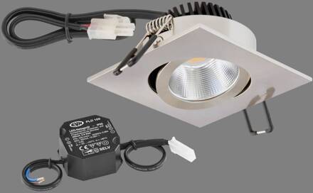 PC20 inbouw hoekig fase dimmer 3000K roestvrij staal roestvrij staal look