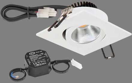 PC20 inbouw hoekig fasedimmer 3000K wit