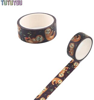 PC2497 1Pcs Animal Luiaard Washi Tapes Diy Schilderen Papier Tape Decoratieve Plakband Scrapbooking Stickers