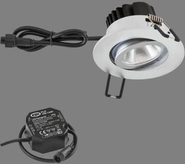 PC65 inbouwlamp rond 3000K chroom mat mat chroom