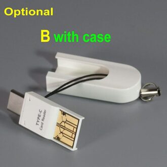 Pctonic Type-C Tf Otg Adapter Micro Sd Tf Hoge Snelheid Microsd-kaart Dual Usb Aansluiten Pc En Voor macbook Type C Mobiele Telefoon B met case