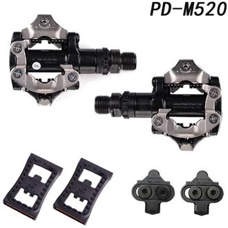 PD-M540 PD-M520 Zelfsluitende Spd Pedalen Mtb Componenten Gebruik Voor Fiets Racing Mountainbike Onderdelen PD-M540 M520 M520 zwart met PD22