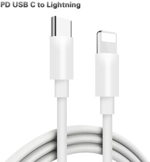 PD Snel Opladen Kabel Voor USB C Bliksem Voor iPhone Xs X 8 pin naar Type C 3A Quick charger voor type C Lightning Macbook naar telefoon