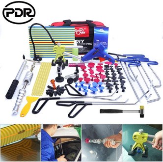 PDR Tools Car Body Paintless Dent Repair Removal Tool Stainless Steel Push Rods Crowbar Kit Car Dent Remover Puller Remove Dents