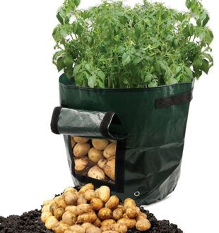 PE Bag Aardappel Teelt Planten Geweven Stof Zakken Tuin Potten Plantenbakken Groente Planten Groeien Zakken Thuis Tuin Tool Py