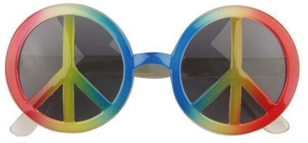 Peace and Love bril Multikleur - Print