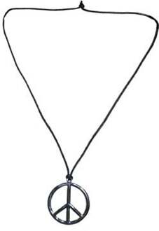 Peace ketting zilver Zilver - Grijs