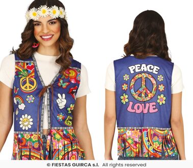 Peace & Love Hippie Vest Dames Multikleur - Print