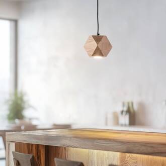 Peach Puff hanglamp polyeder hout 1-lamp licht hout