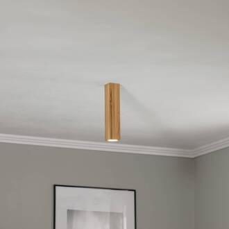 Peach Puff plafondlamp kubus hoogte 30cm licht hout