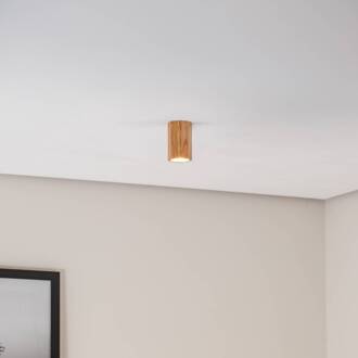 Peach Puff plafondlamp oktagon hoog. 10cm licht hout