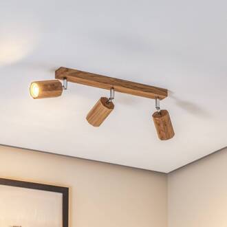 Peach Puff plafondspot oktagon 3-lamps licht hout