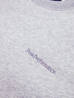 Peak Performance M original small logo crew med grey melan Grijs
