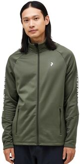 Peak Performance Rider Zip Fleece Vest Heren 2XL Donkergroen