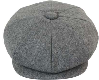 Peaky Blinders krantenjongenshoed voor heren met 8 panelen Grijs