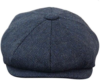 Peaky Blinders Tweed Gatsby-hoed voor heren Blauw - L