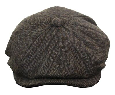 Peaky Blinders Tweed Gatsby-hoed voor heren Bruin