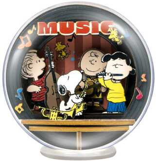 Peanuts Puremind Model Kit Globe Wooden Theater Globe Night of Music