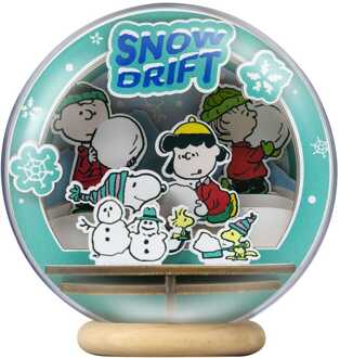 Peanuts Puremind Model Kit Wooden Theater Globe Snow Drift