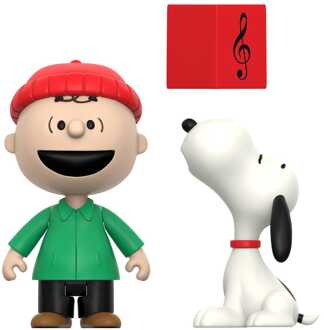 Peanuts ReAction Action Figures 2-Pack Brown and Snoopy (Caroling) 10 cm