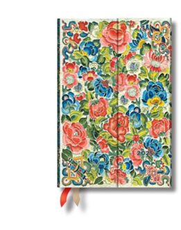 Pear Garden (Peking Opera Embroidery) Mini 12-Month Day-At-A-Time Hardback Dayplanner - Paperblanks