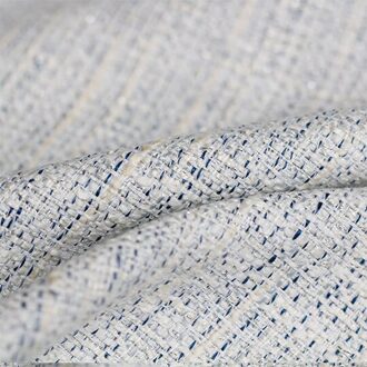 Pearlsilk Blauw Wit Zilver Lijn Wol Tweed Stoffen Kledingstuk Materialen Herfst Jas Pak De Naaien Doek