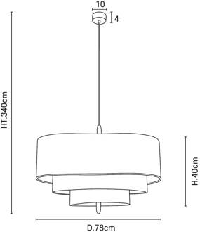 Pebble textiel hanglamp crème Ø 78 cm