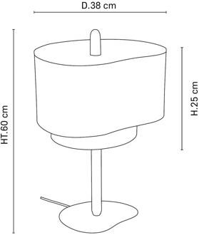 Pebble textiel tafellamp, crème