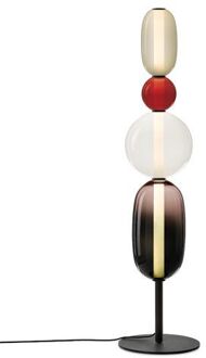 Pebbles Large Vloerlamp - Configuratie 5 - Zwart, rood - wit