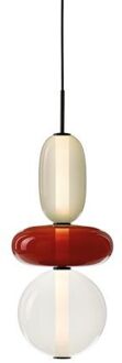 Pebbles Small Hanglamp - Configuratie 7 - Wit - rood