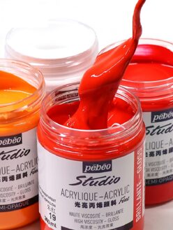 Pebeo Acrylverf 300Ml Heldere Vloeistof Schilderen Diy Handgeschilderde Waterdichte Muur Textiel Sneakers Geschilderd Graffiti Acryl Pigment