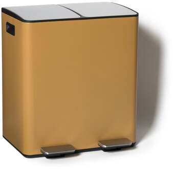 Pedaalemmer 2 vakken - oker - 2x20 liter