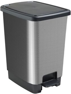 Pedaalemmer Cover Bin - Kunststof - Zwart - 29.5x39.5x85cm - 30l