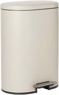 Pedaalemmer ovaal - beige - 50 liter