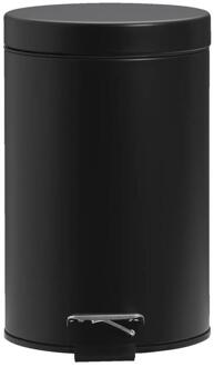 Pedaalemmer Pablo - 23x17x26,5 Cm - Metaal - Zwart