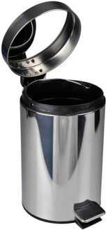 Pedaalemmer Rvs Hoogglans Verchroomd (3 Liter) Zilverkleurig