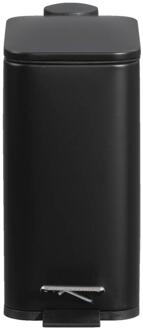 Pedaalemmer Slim - 5 Liter - 28,9x14x28,3 Cm - Metaal - Zwart