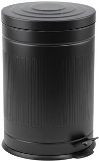 Pedaalemmer - Staal - Mat Zwart - Diameter30x47cm - 20l