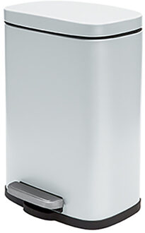 Pedaalemmer Venice - wit - 5L - metaal - 21x30cm - soft-close - Pedaalemmers