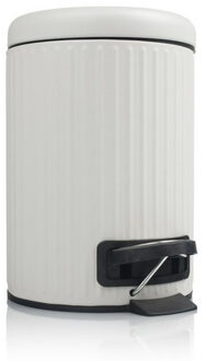 Pedaalemmer/vuilnisbak - wit - 3 liter